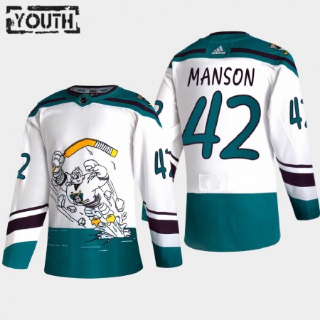 Anaheim Ducks Josh Manson 42 2020-21 Reverse Retro Authentic Shirt - Kinderen
